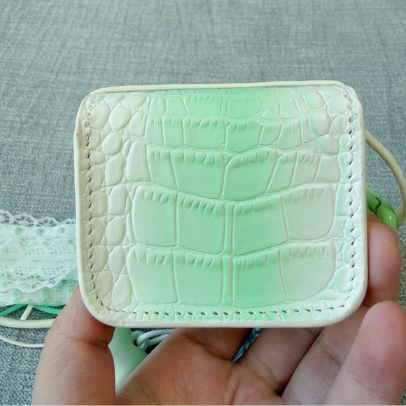 Mint Green Croc Mini Bag Charm Set | Mix & Match Keychain - Picture 4 of 12